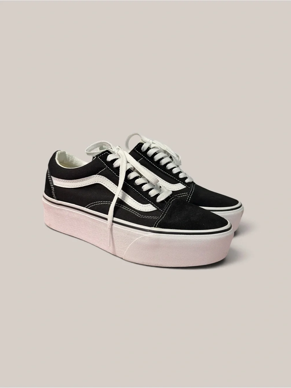 Vans Old Skool platform black & white sneakers